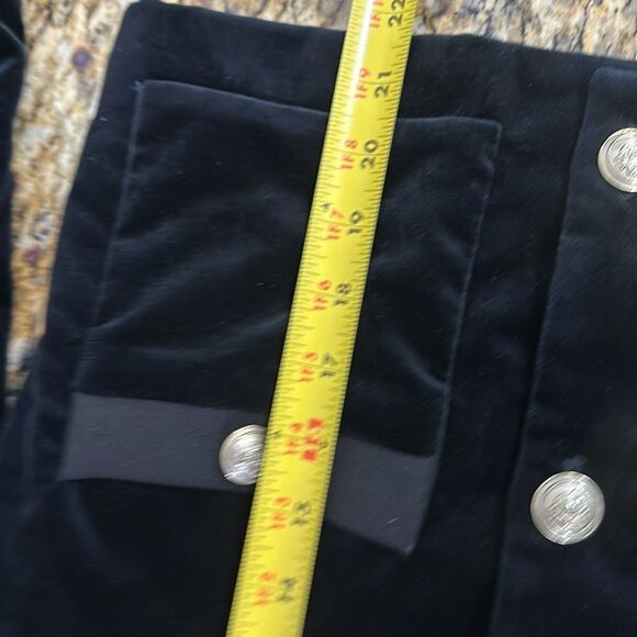 Maje Benny Velvet Button-Front Slim Fit Plush Jacket In Black Size S - Picture 11 of 11